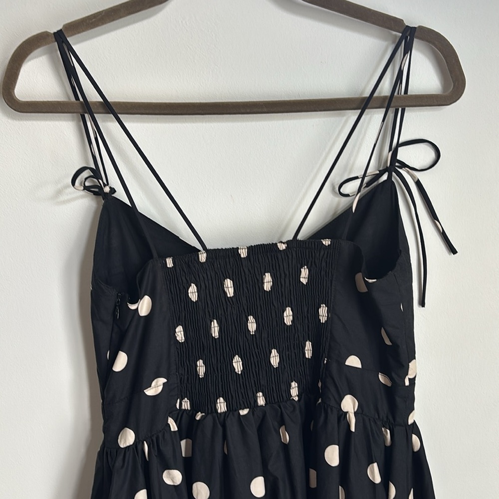En Saison Black Midi Dress with White Polka Dots - Picture 7 of 13